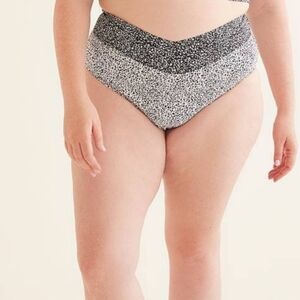 NWT 3X PENN Penningtons High-Waisted Printed Crisscross Swim Brief